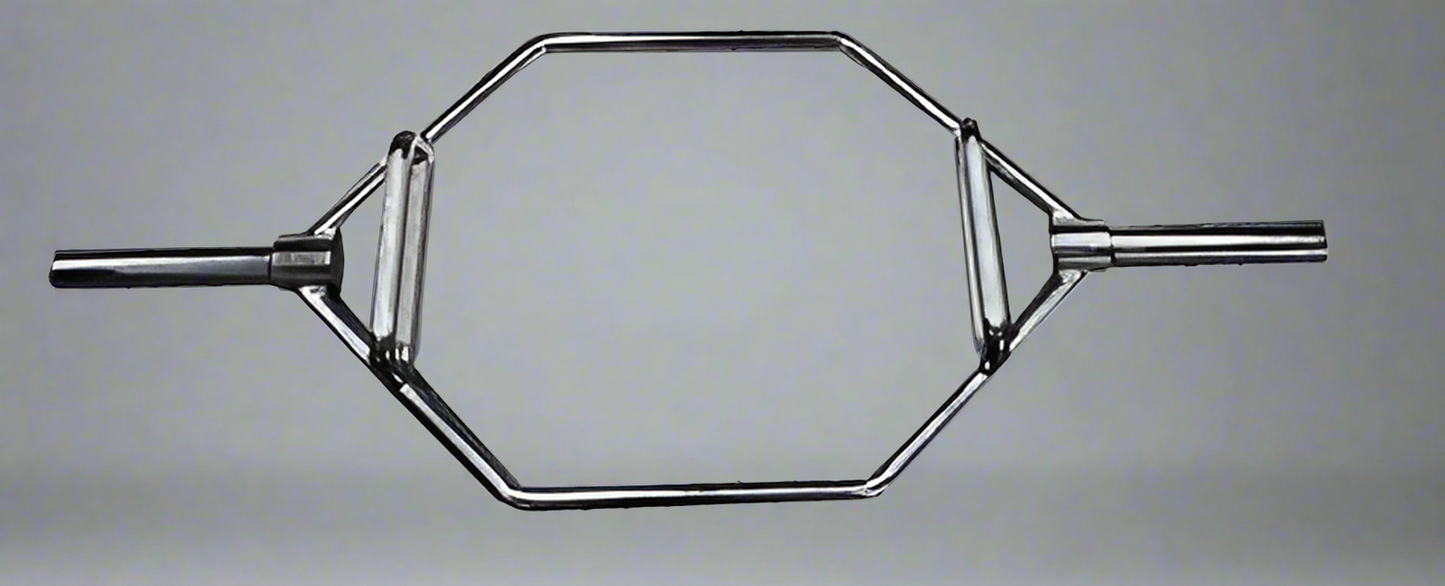 Hex barbell weight plate on a white background