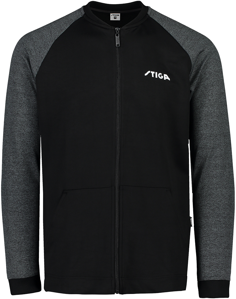 STIGA Tacksuit Jacket MEMBER Black/Grey