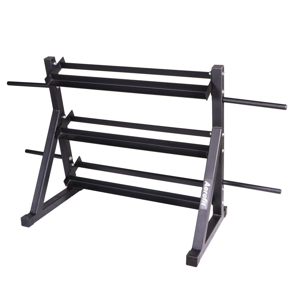 AF 7703 Dumbbell Rack 3Ft 3 Tier With 4 Plate Holder