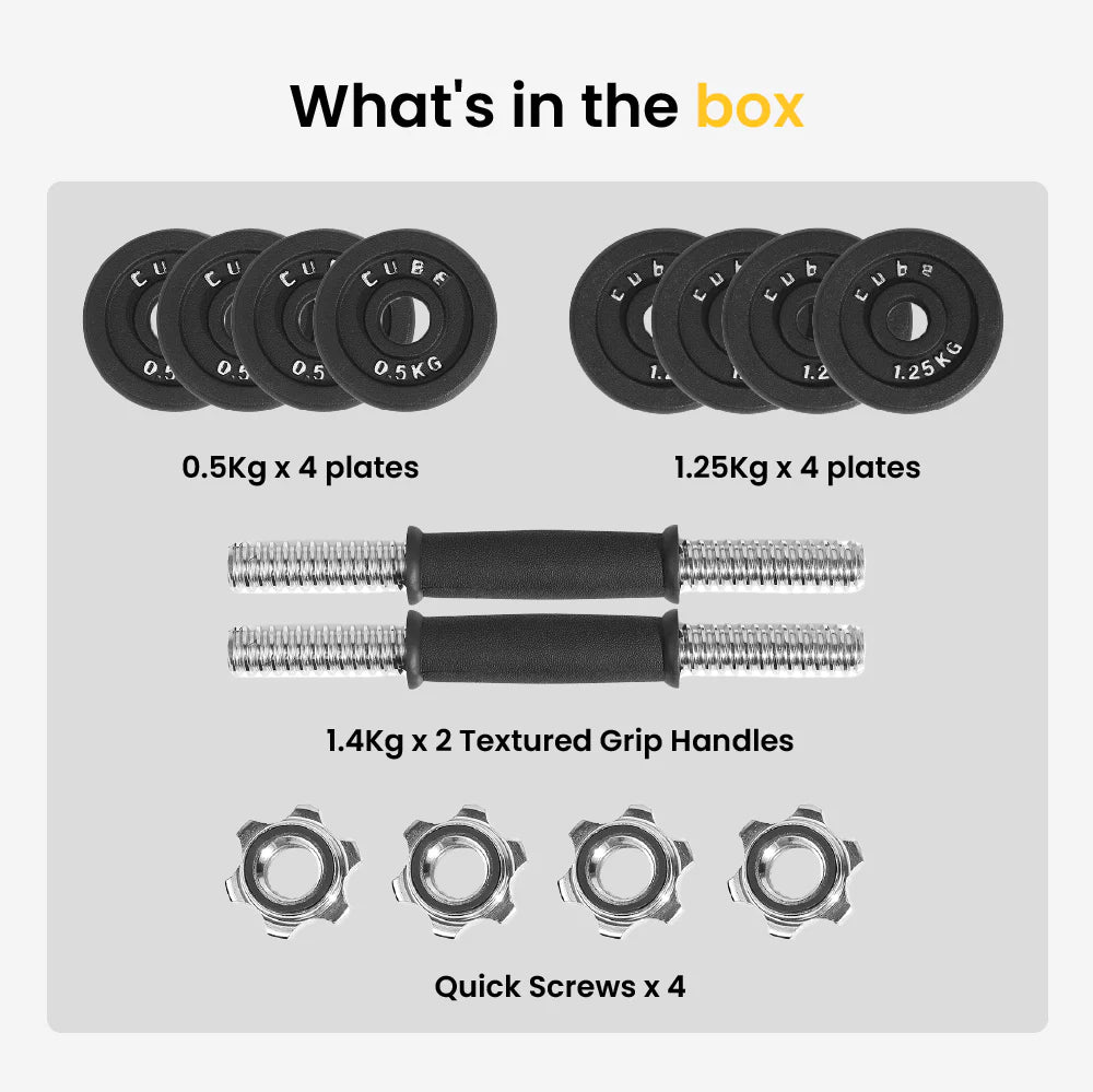 Adjustable Dumbbell Kits (10kg|20kg|50kg) - 10kg