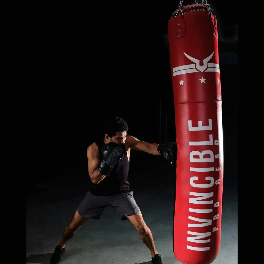 Invincible Pro Gear Leather Filled Boxing Bag