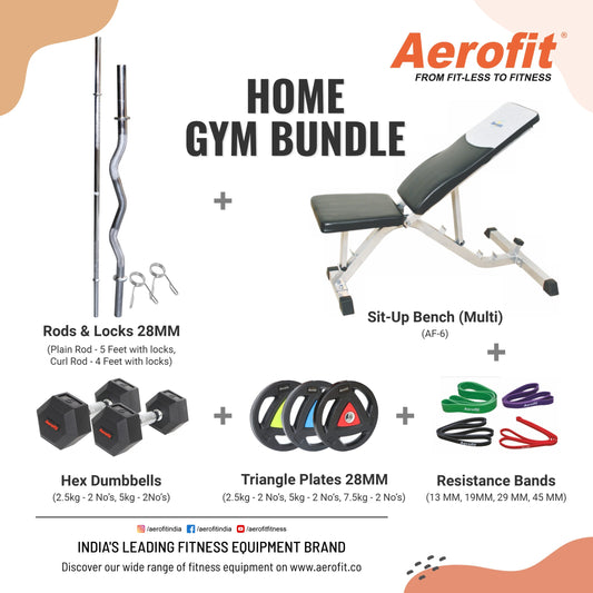 Essential Home Gym Kit with Bench