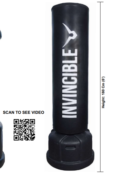 INVINCIBLE STANDING KICK BOXING BAG