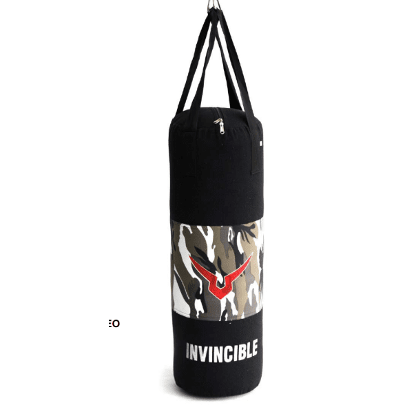 INVINCIBLE CAMO CANVAS BOXING BAG