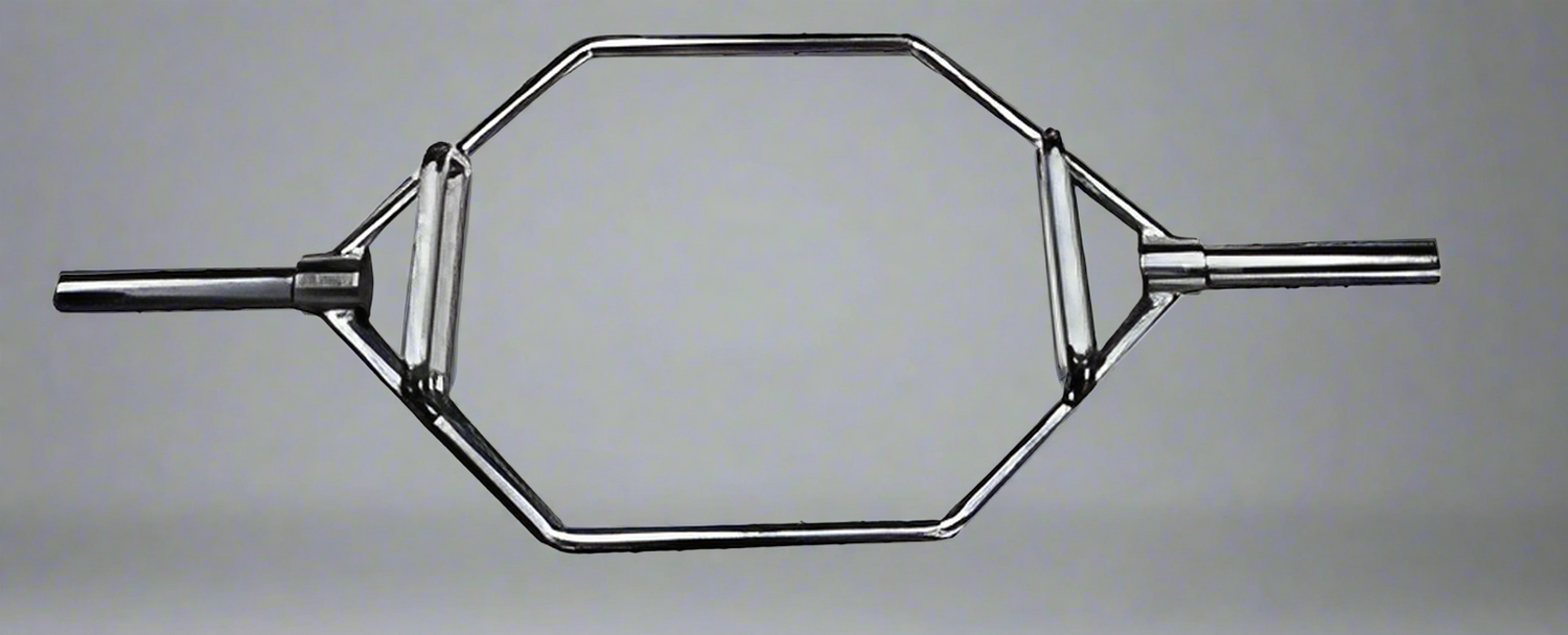 Hex barbell weight plate on a white background