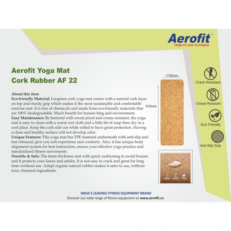 AF 22 Yoga Mat Cork Rubber