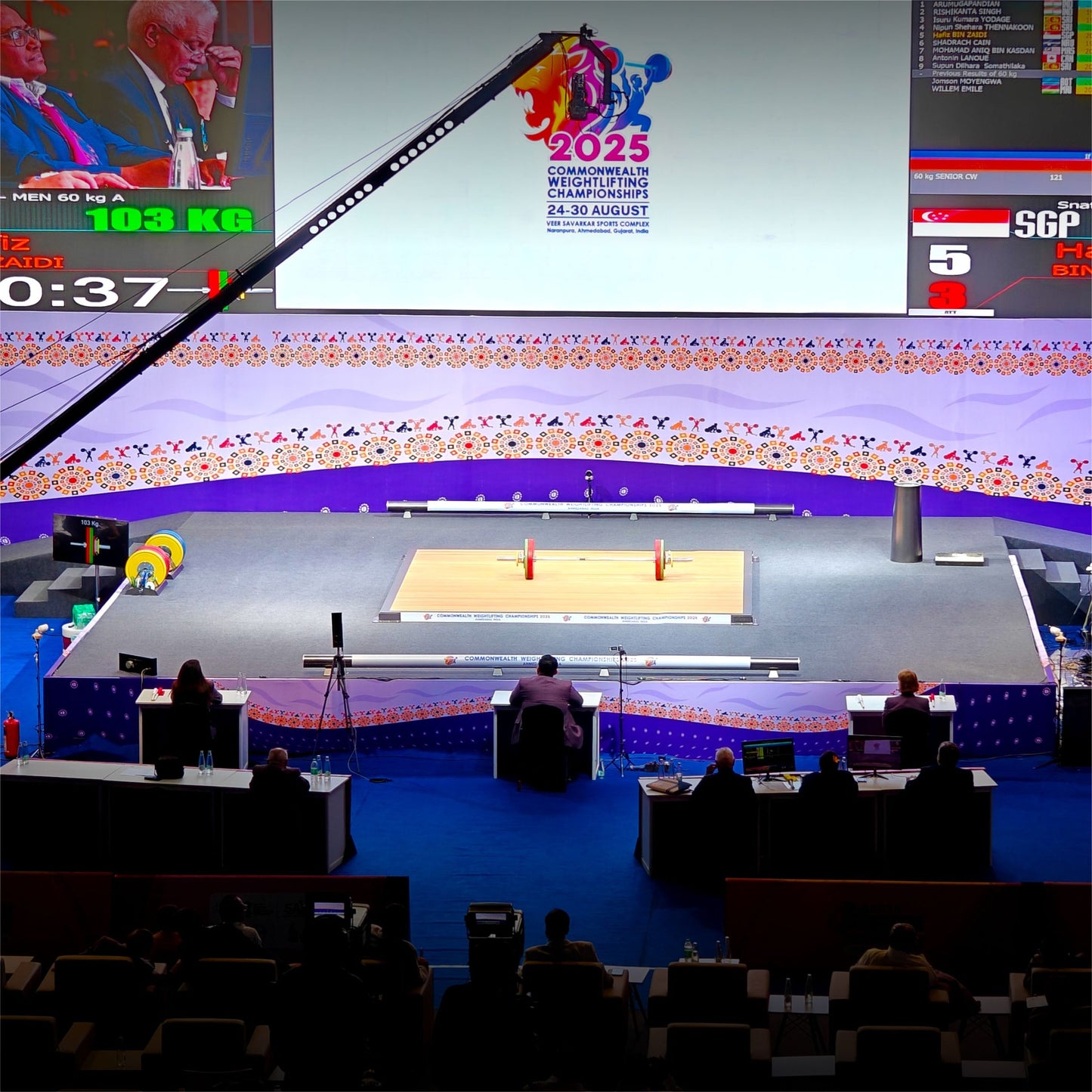 Competition Performance Weightlifting Stage
