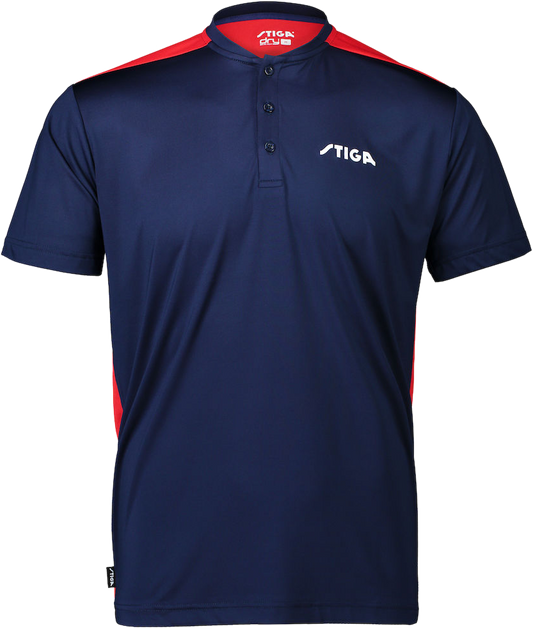 STIGA T Shirt CLUB Navy/Red